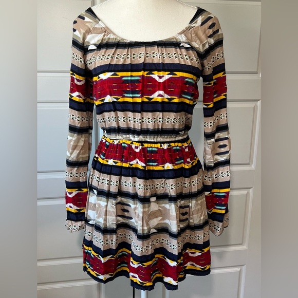 Long Sleeve Dress - Elastic Waist, Striped, Casual, Colorful - Size Unknown - Picture 1 of 6